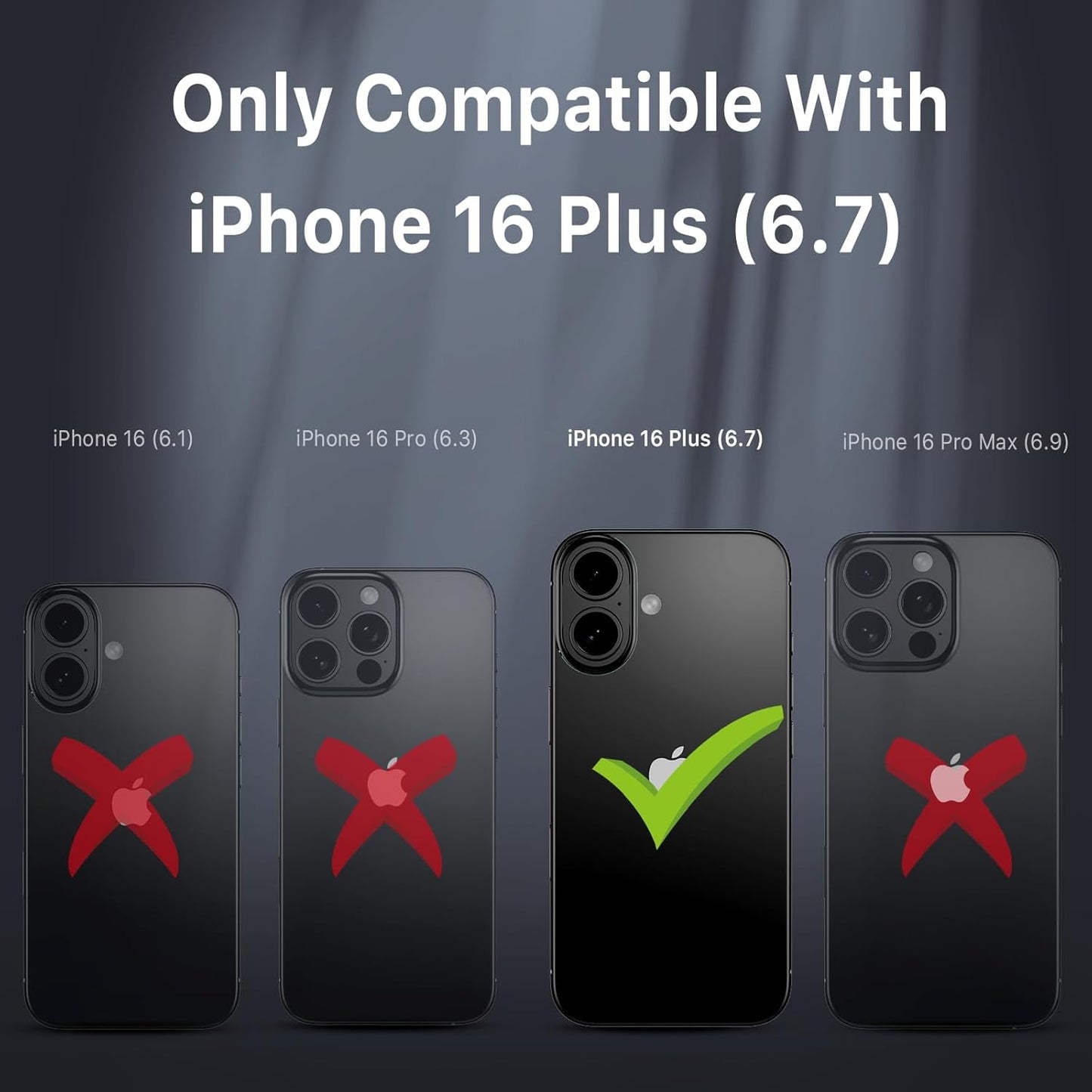 MYBAT PRO Maverick Series iPhone 16plus 6.7 Case with Belt Clip Holster,[Compatible with Magsafe] w/Screen Protector,Anti-Drop,Shockproof,with 360°Rotating Kickstand, Duty Protection Black