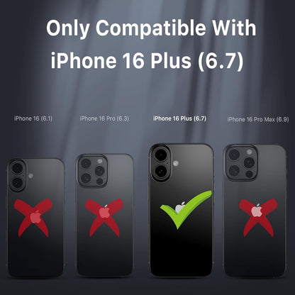 MYBAT PRO Maverick Series iPhone 16plus 6.7 Case with Belt Clip Holster,[Compatible with Magsafe] w/Screen Protector,Anti-Drop,Shockproof,with 360°Rotating Kickstand, Duty Protection Black