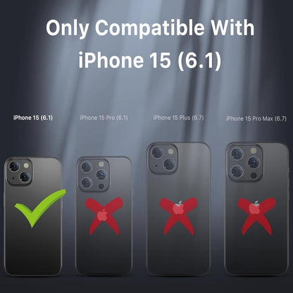MYBAT PRO Maverick Series for iPhone 15,14,13 6.1 Case with Belt Clip Holster,[Compatible with Magsafe] w/Screen Protector,Anti-Drop,Shockproof,with 360°Rotating Kickstand, Duty Protection Black