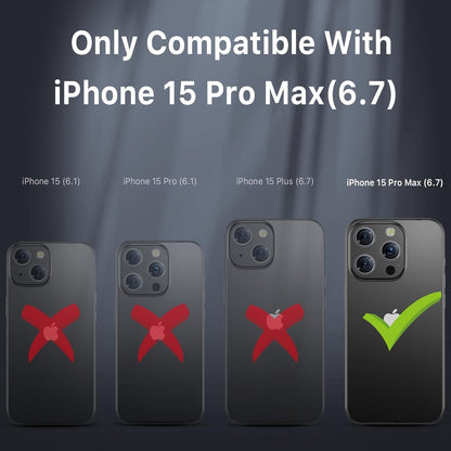MYBAT PRO Maverick Series iPhone 15pro max Case with Belt Clip Holster,[Compatible with Magsafe] w/Screen Protector,Anti-Drop,Shockproof,with 360°Rotating Kickstand, Duty Protection Black