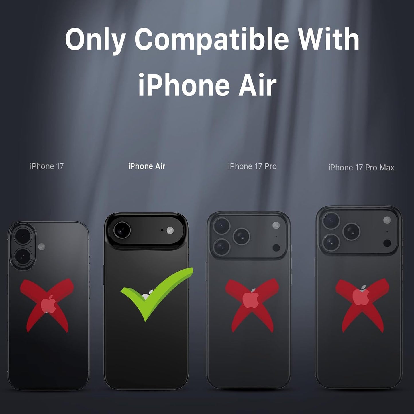 M MYBAT PRO Maverick Series iPhone Air Case with Belt Clip Holster,[Compatible with Magsafe] w/Screen Protector,Anti-Drop,Shockproof,with 360°Rotating Kickstand,Heavy Duty Protection Black