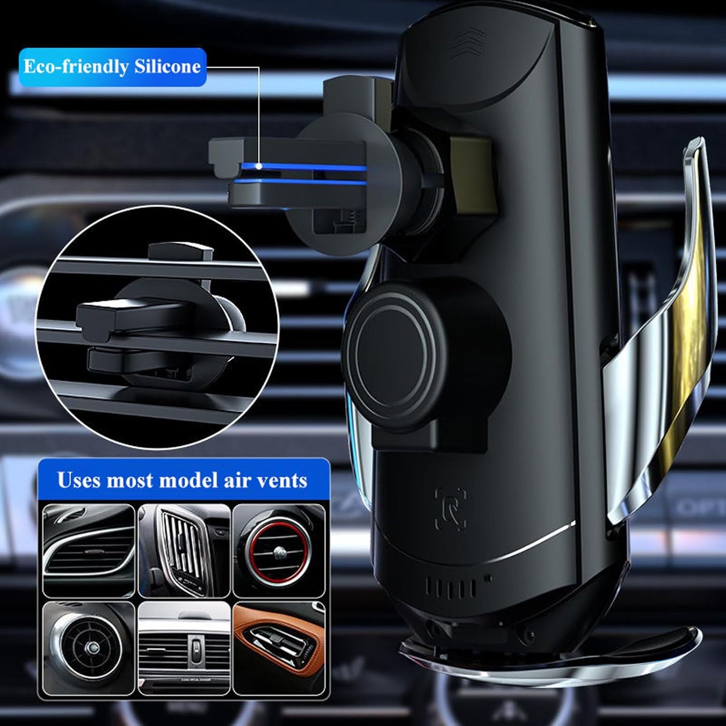 Wireless Car Charger Air Vent Mount 15W