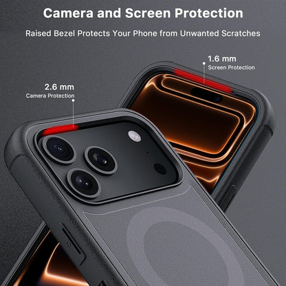 M MYBAT PRO Maverick Series iPhone 17Pro Case with Belt Clip Holster,[Compatible with Magsafe] w/Screen Protector,Anti-Drop,Shockproof,with 360°Rotating Kickstand,Heavy Duty Protection Black