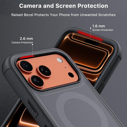 M MYBAT PRO Maverick Series iPhone 17Pro Max Case with Belt Clip Holster,[Compatible with Magsafe] w/Screen Protector,Anti-Drop,Shockproof,with 360°Rotating Kickstand,Heavy Duty Protection Black